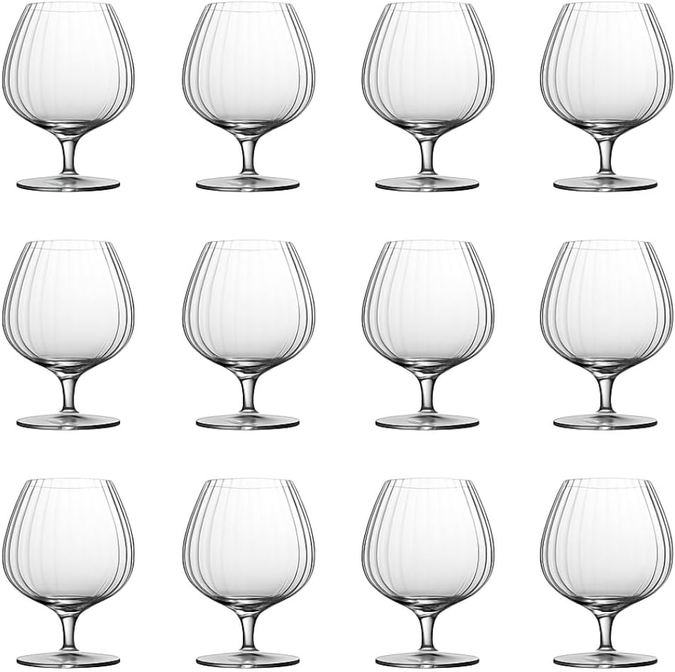 LEMONSODA Whiskey Bourbon Brandy Crystal Glasses Snifter Set of 12-100% Lead-Free Crystal for Spirits, Whiskey, Scotch, and Cognac – Perfect for Home Bars & Gift Sets – 20oz (570ml)(2244)