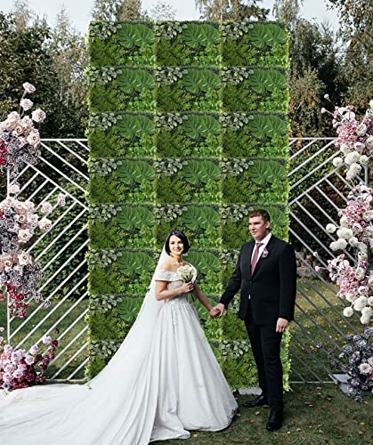 SDEERIT-Greenery-Backdrop-Wall6pcs-16x24Artificial-Monstera-Leaf-Topiary-Hedges-Panels-Grass-Wall-Panels-with-Flowers-for-Privacy-Fence-Backyard-Screen-Outdoor-Garden-Wedding