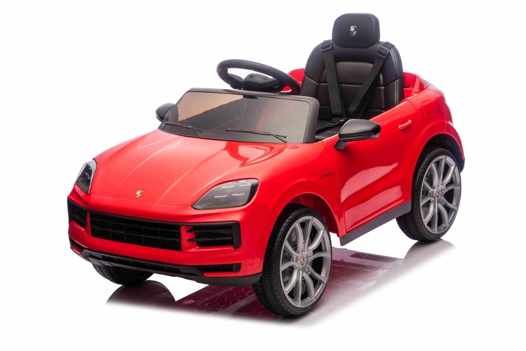 Porsche Cayenne dziecięcy samochód elektryczny 12 V, licencja – pojedyncze siedzenie elektryczne z baterią litową, zawieszenie, silniki 2 x 25 W, pilot zdalnego sterowania 2,4 GHz, MP3