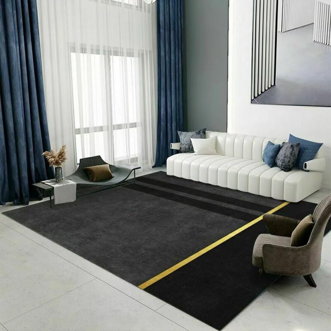 Tapis de salon moderne lavable et résistant 50X70CM