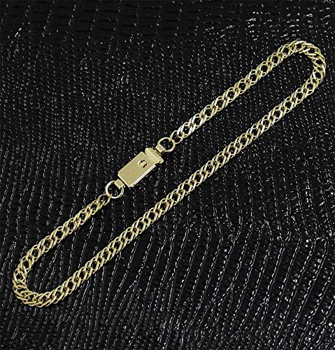 Pulseira Losango Dupla Folheada a Ouro Fecho Gaveta