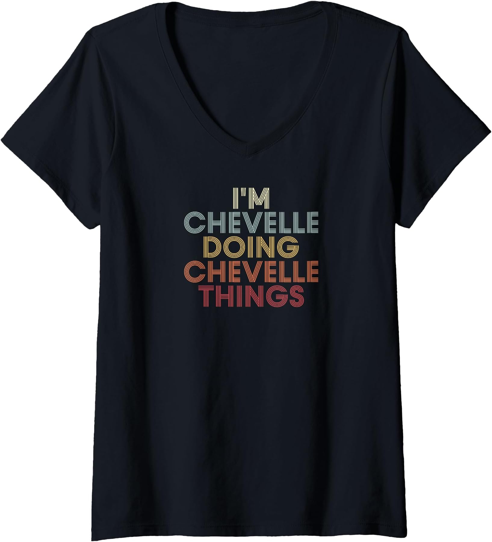 Women's Chevelle Name Chevelle Personalized Name First Given V-Neck T-Shirt