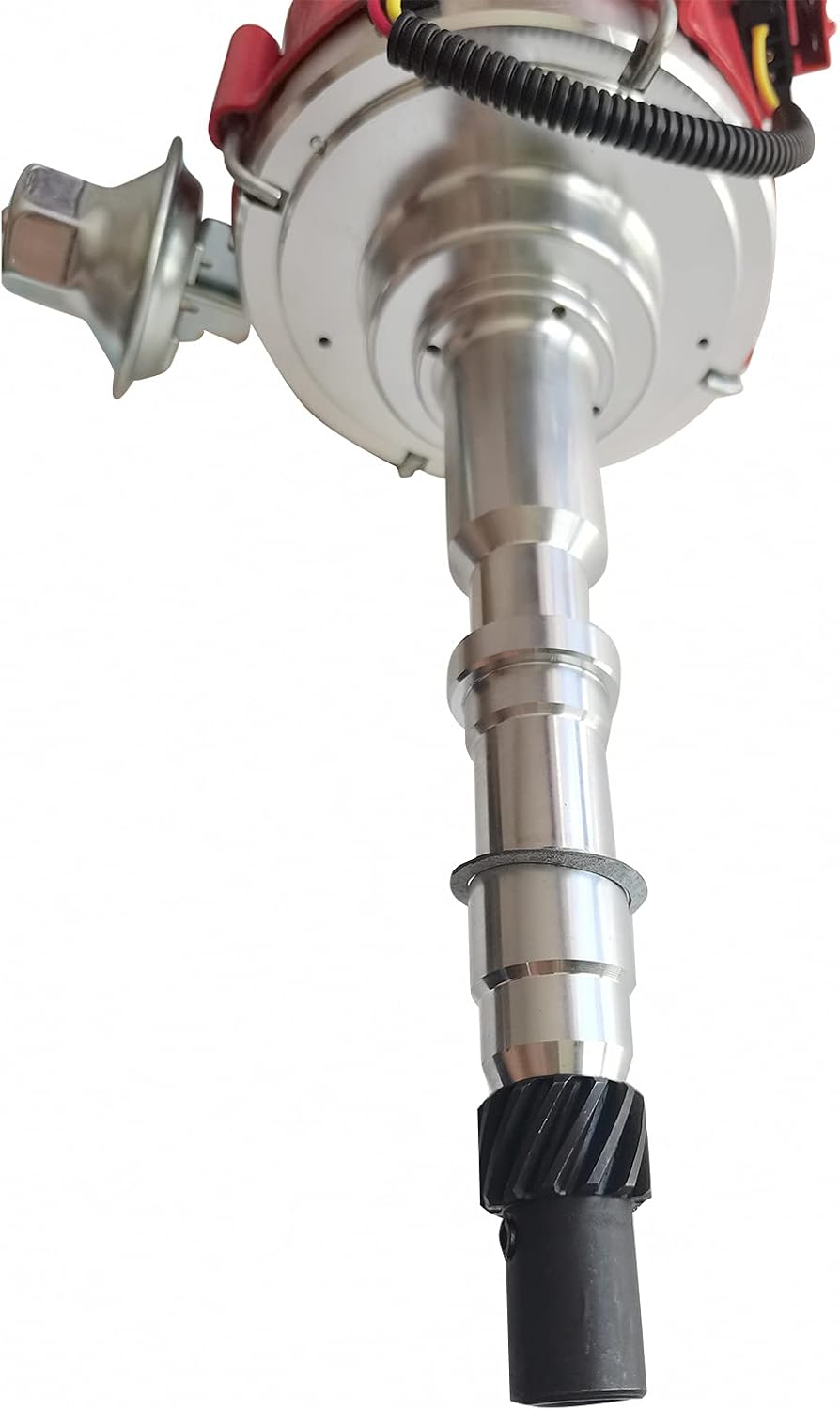 MAS Performance HEI Distributor W/ 65k Coil Replacement For Jeep AMC SBC/BBC V8 290 304 343 360 390 401 (RED)