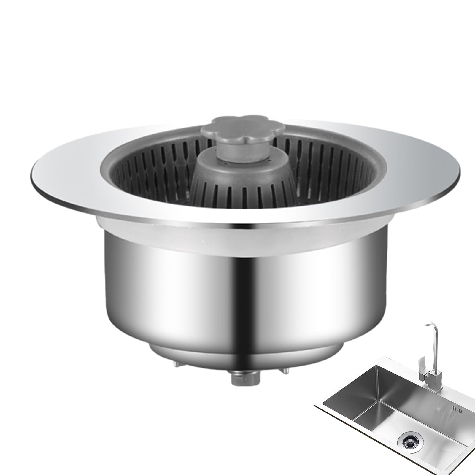 Filtro E Tappo Per Lavello Da Cucina - Filtro Universale 3 In 1 In Acciaio Inox Anti Intasamento Facile Da Installare Adatto A Fori Per Lavello Da 70 86 Mm Ymyny 87908047
