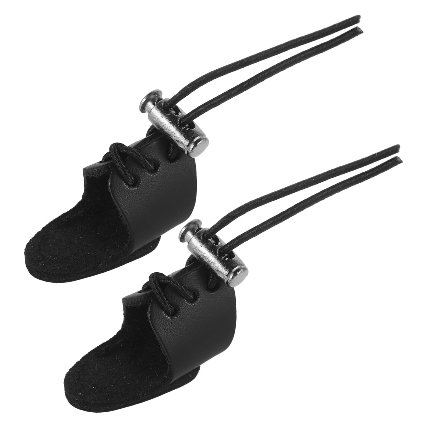 NAMOARLY Leather Archery Finger Guards 2 Pairs Adjustable Bow Gloves for Archery Hunting and Outdoor Activities