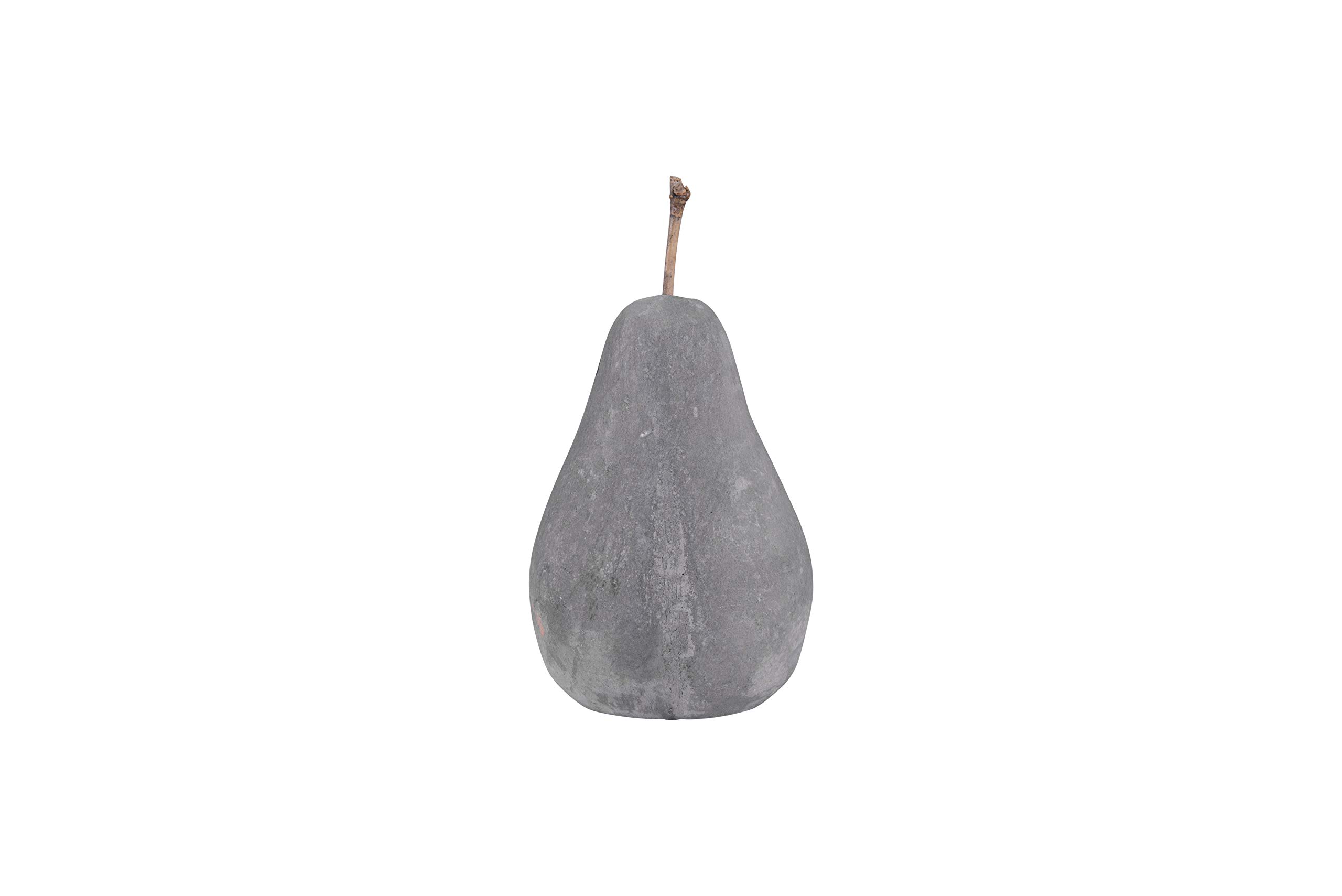 Creative Co-OpDA5981-1 Large Grey Cement Pear Decoration, 5"