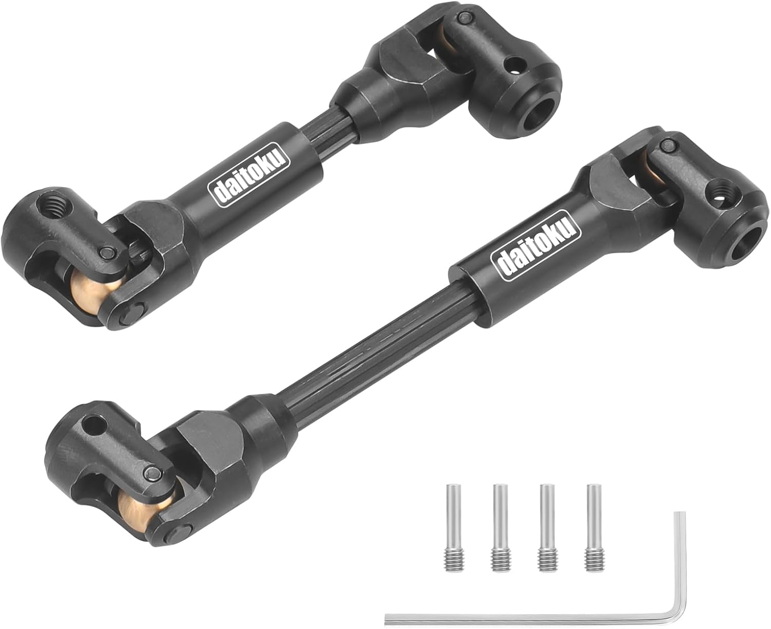 CVD Drive Shaft, daitoku Universal Joint Center Drive Shaft 84mm-105mm for 1/10 Axial SCX10 Trx4 SCX10II 90046 Wraith D90 TF2 Redcat Gen7 GEN8 RC Crawlers (2PCS)