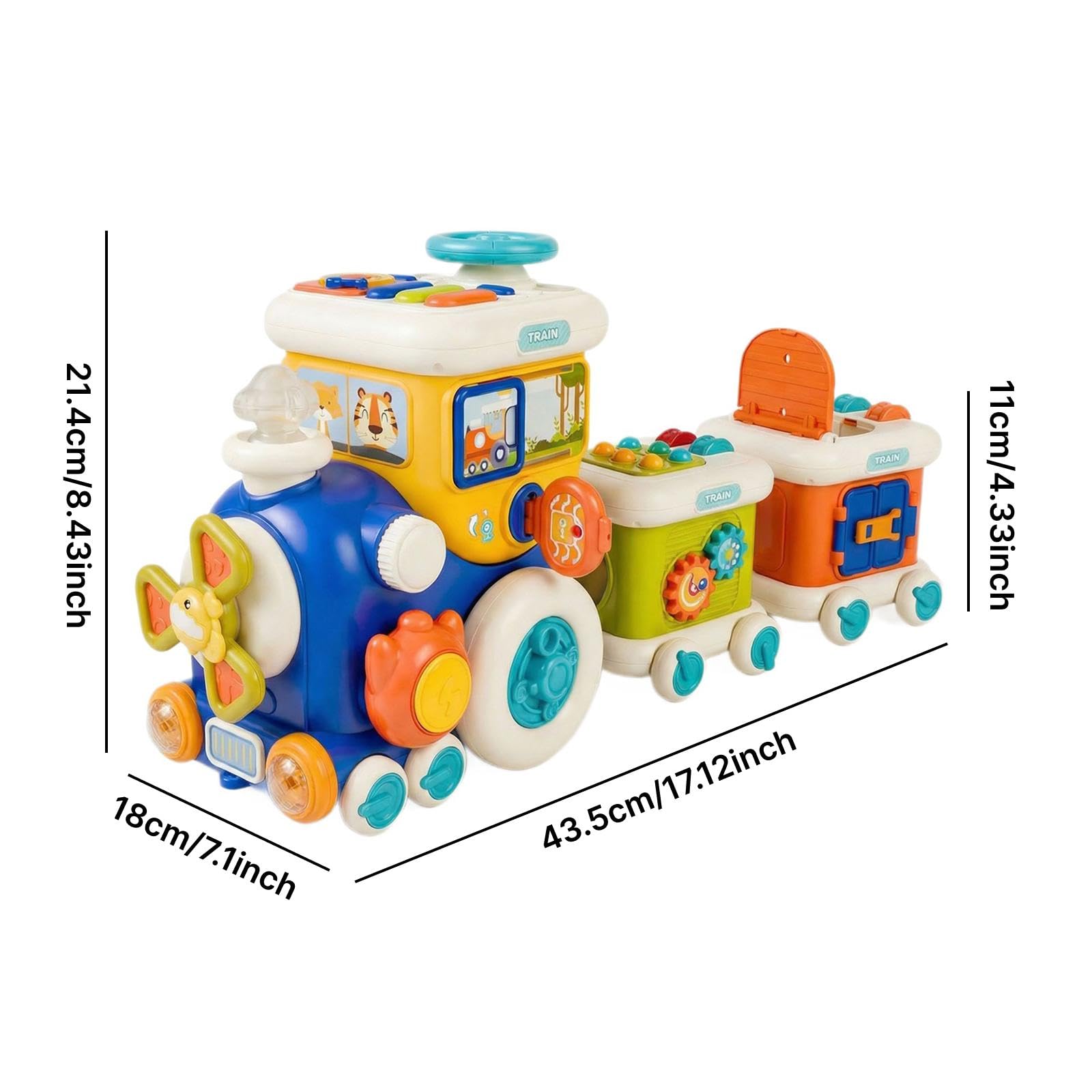 Jouet D'éveil Multifonctionnel pour Enfants : Stimule L'apprentissage Grâce à des éléments Interactifs, des Formes, des Effets Lumineux et Son, Style A