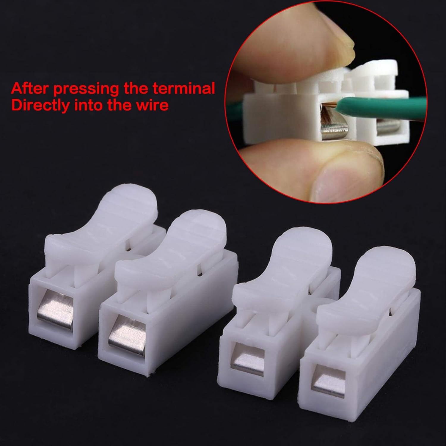 50pcs 2P Quick Connector Cable, Connector LED Electrical Wire Connector LED Light Bar No Soldering Welding Quick Cable Wire Electrical Cable Wire Connector