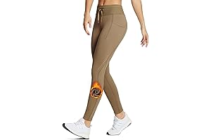 Women's Fleece-Lined High-Waisted Cold Weather Leggings: Thermal Warmth for Winter Adventures