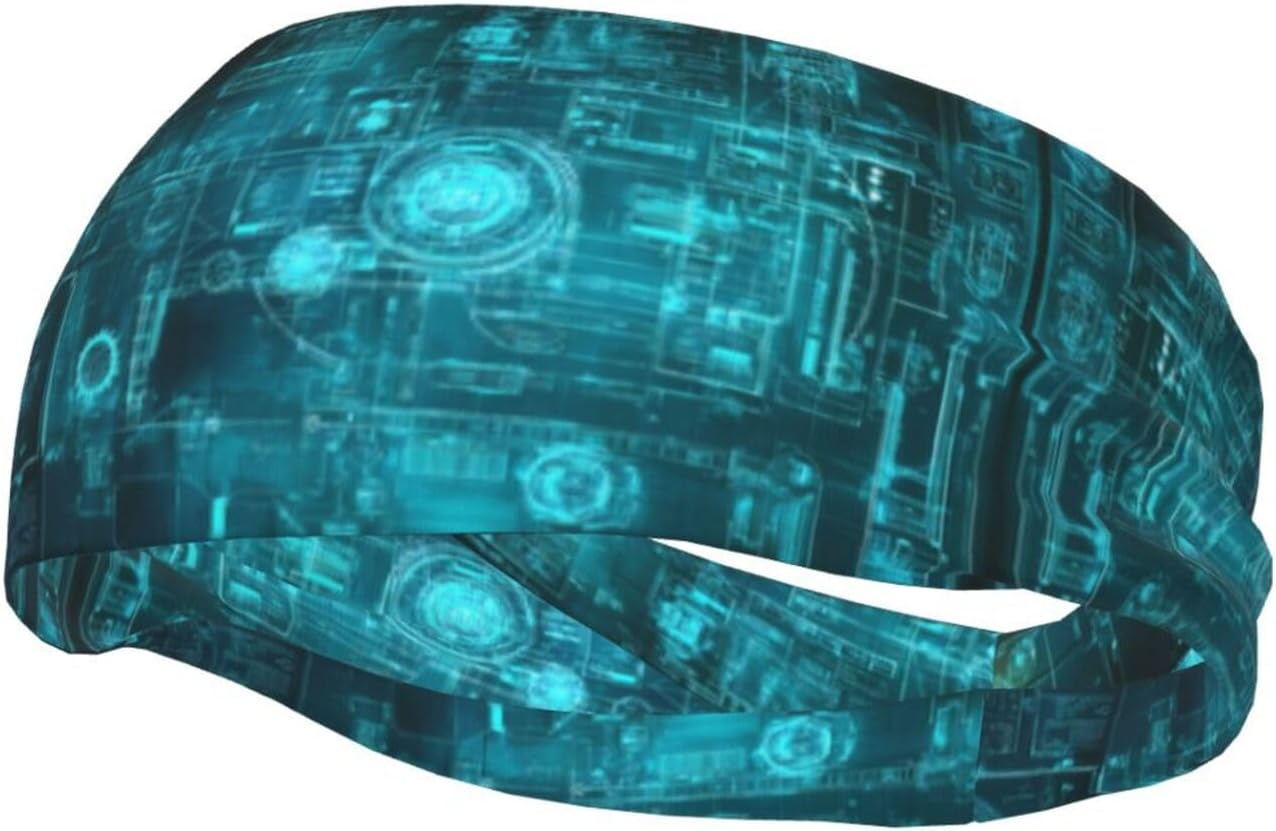 Unisex Sports Headband, Modeling Drawings Basketball Elastic Headband, Exercise Running Cycling Yoga Fitness Sweat Band,