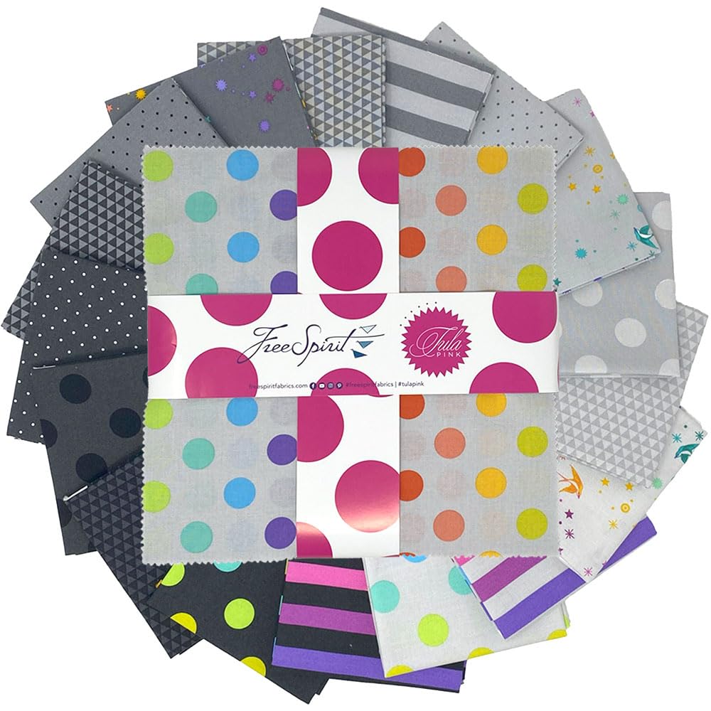 Tula Pink Graywork 10" Squares 42 10-inch Squares Layer Cake FreeSpirit Fabrics