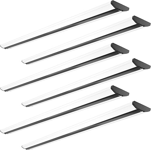 Luces LED de tienda de 110 W, 8 pies, tira de iluminación LED ultra delgada, 12500 lúmenes, 5000 K, 8 pies de montaje empotrado para garaje,