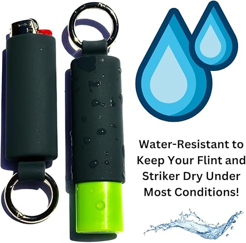 Miniatura 6 de Llavero con soporte para encendedor con clip de resorte, compatible con encendedores BIC J6 de tamaño completo, encendedor no incluido, llavero más