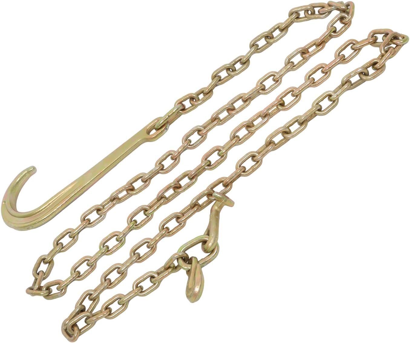 LABLT 5/16" x 10' Grade 70 Tow Chain with J Hook Recovery Wrecker Axle