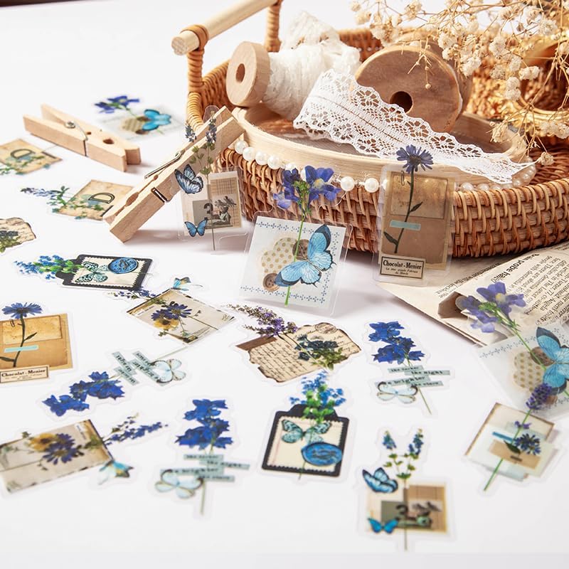 JarThenaAMCS 240 Calcomanías Florales Para Frascos, 8 Diseños De Primavera, Etiquetas De Papel Autoadhesivas En Blanco Para Aula Escritorio