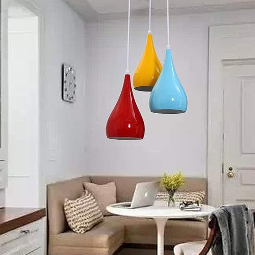 Miniatura 3 de Iluminación de techo Lámpara colgante de metal moderna Tapa colgante E26 Luz de metal de techo interior Iluminación colgante para cafetería, bar,