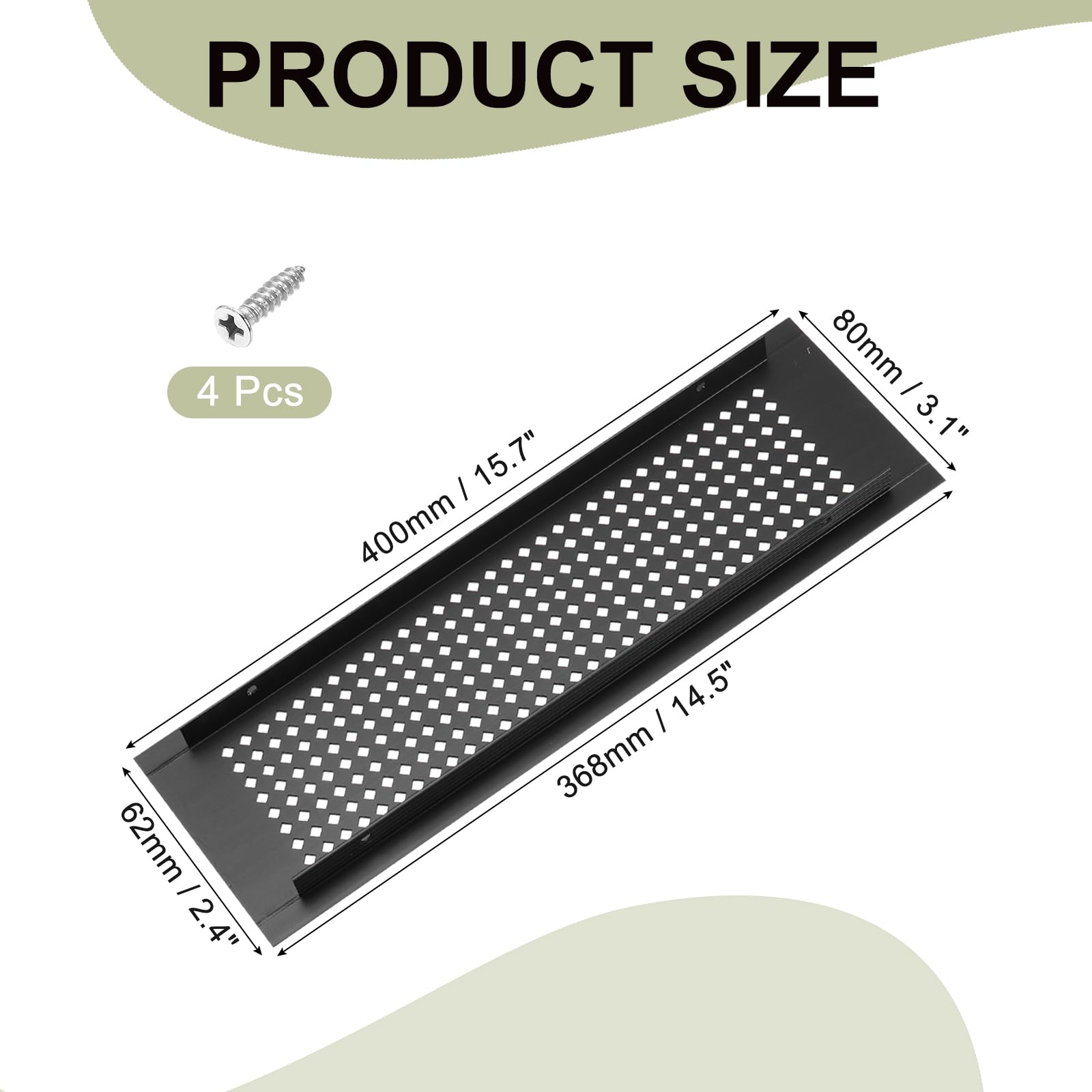 PATIKIL 16 x 3 Inch Door Air Vent Cover - Image 2