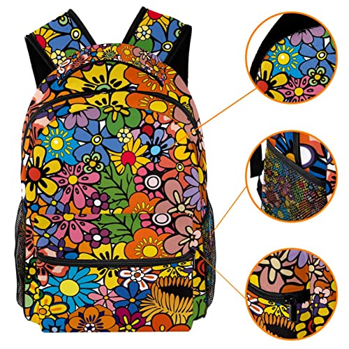 Sac à dos campus fleurs hippie : fini le manque de place en voyage