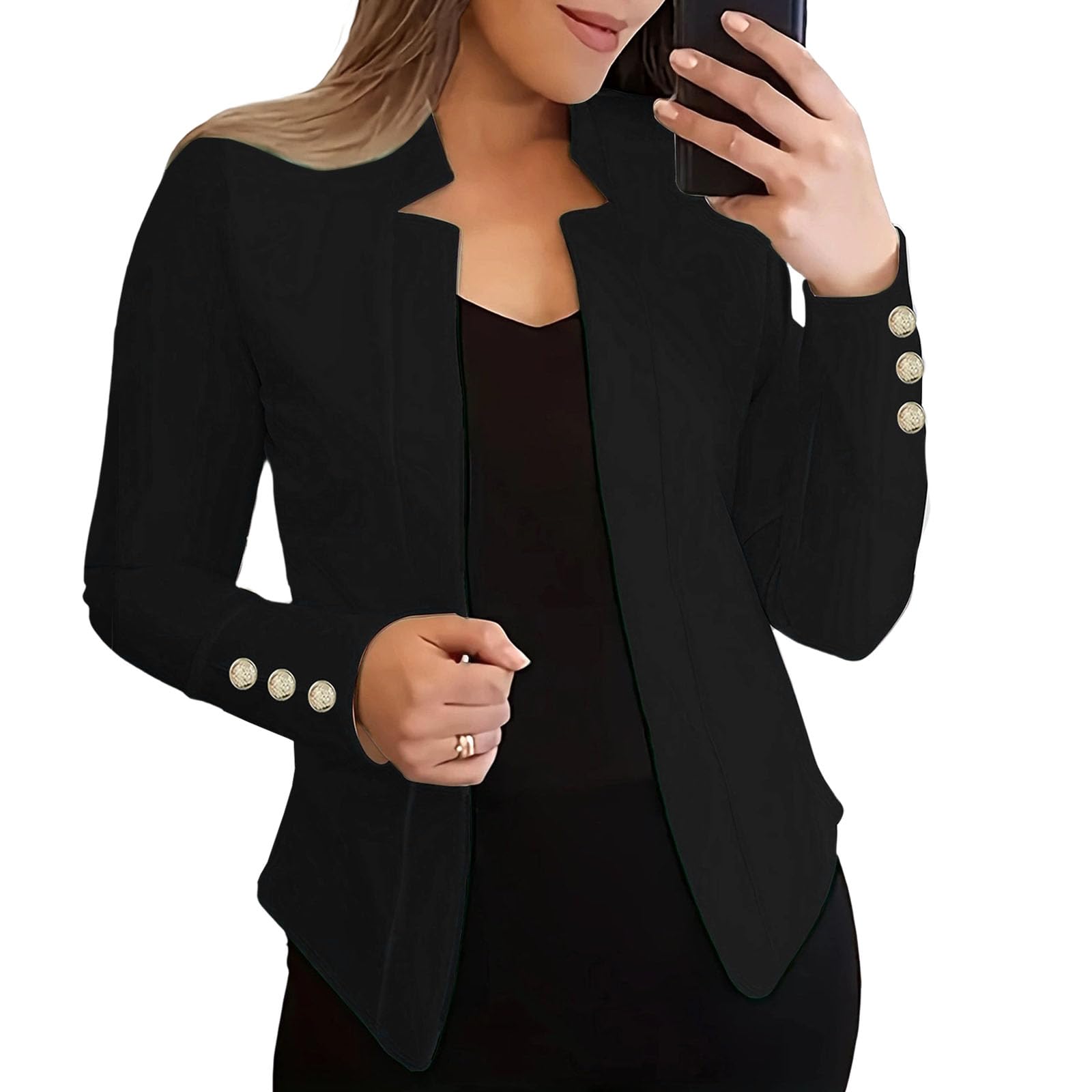 Casual Blazers for Women Plus Size Lightweight Long Sleeve Open Front Jackets Business Office Work Suits 2025