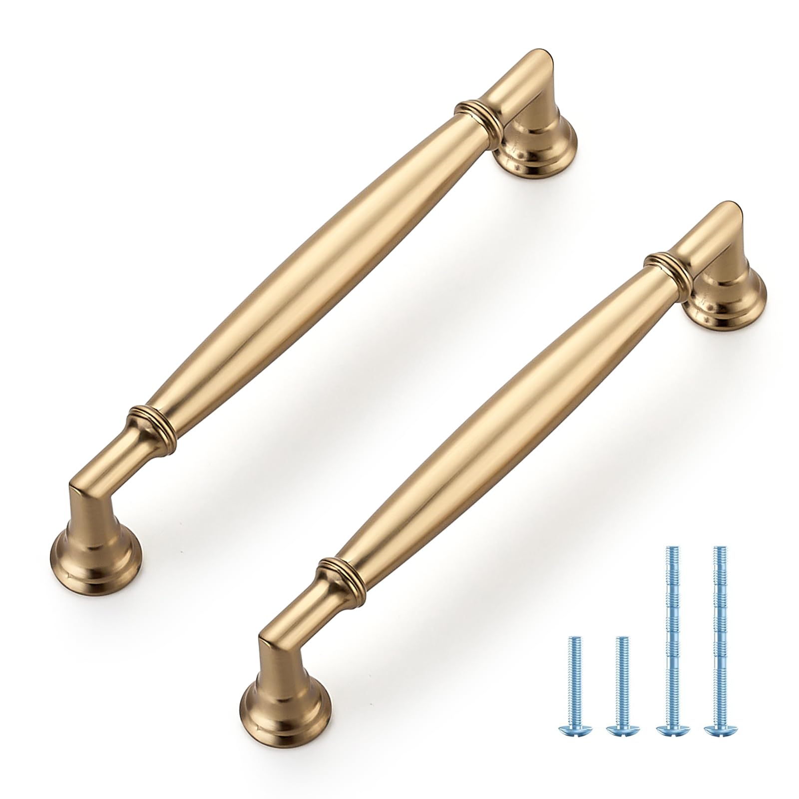 HOME EDIT 10 Pack 5 Inch Champagne Bronze Cabinet Handles Solid Zinc Alloy Pulls for Kitchen, Dresser, Closet & Bathroom Cabinets Hardware - 2