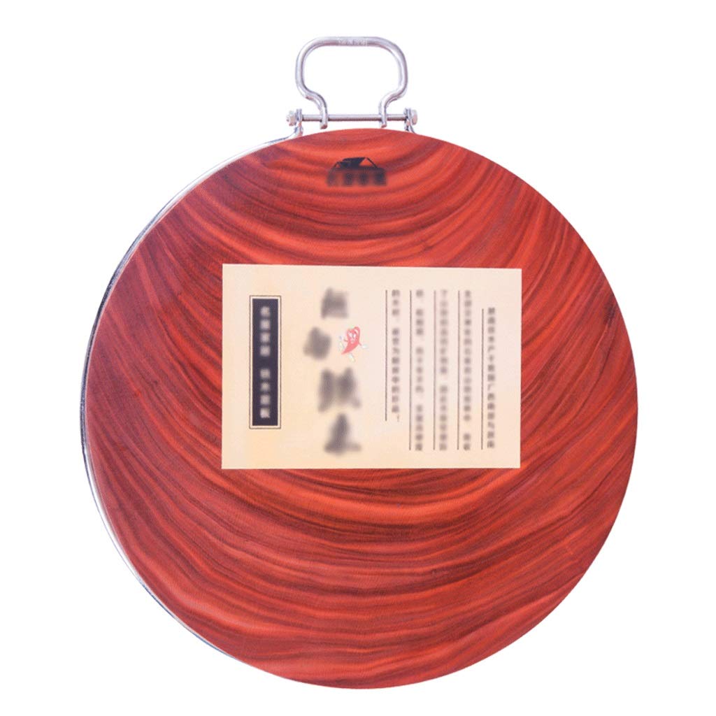 Tabla de Cortar Cocina,Tabla de cortar de madera maciza, cocina para el hogar, auténtica madera de hierro, bloque de cortar redondo de madera entera con mango, la mejor cocina para carne