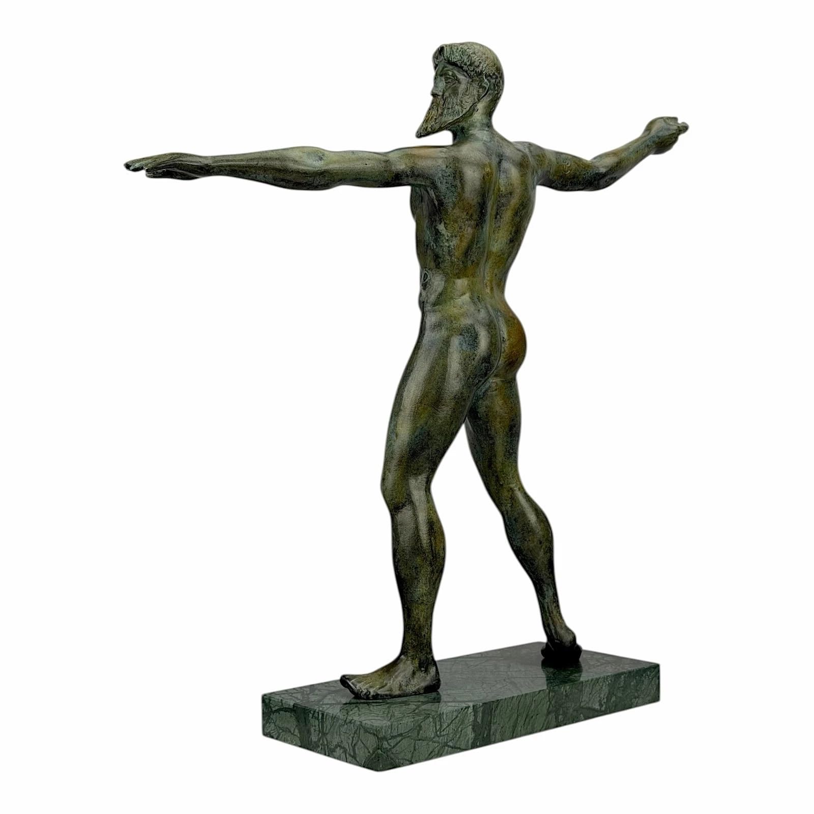 Poseidone o Zeus di Artemisione Dio greco romano reale bronzo arte statua metallo