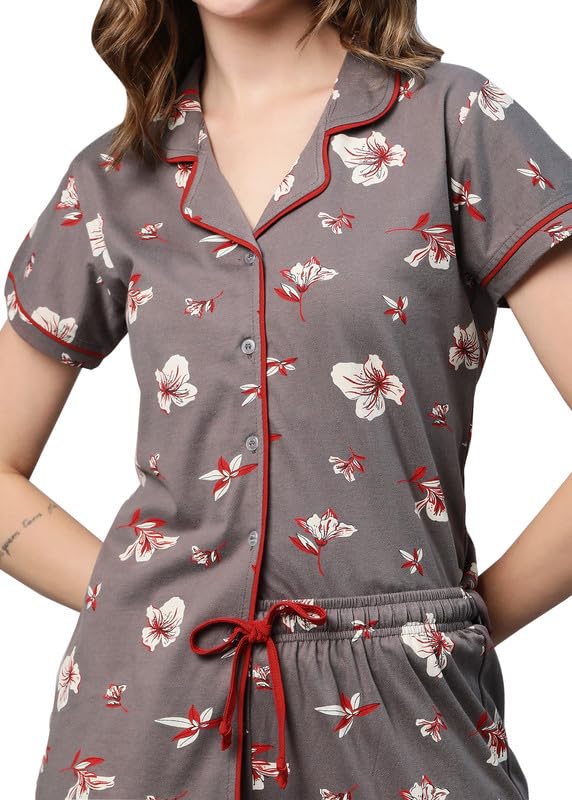 Image of AV2 Women's Cotton Polka Dots Night Suit Pajama Set