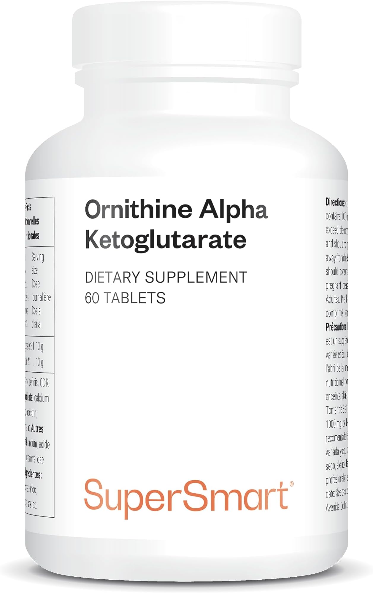 Ornithine Alpha Ketoglutarate (OKG) - Supports Growth Hormone Production - Contributes to Protein Synthesis & Muscle Mass Development - Vegan - SuperSmart