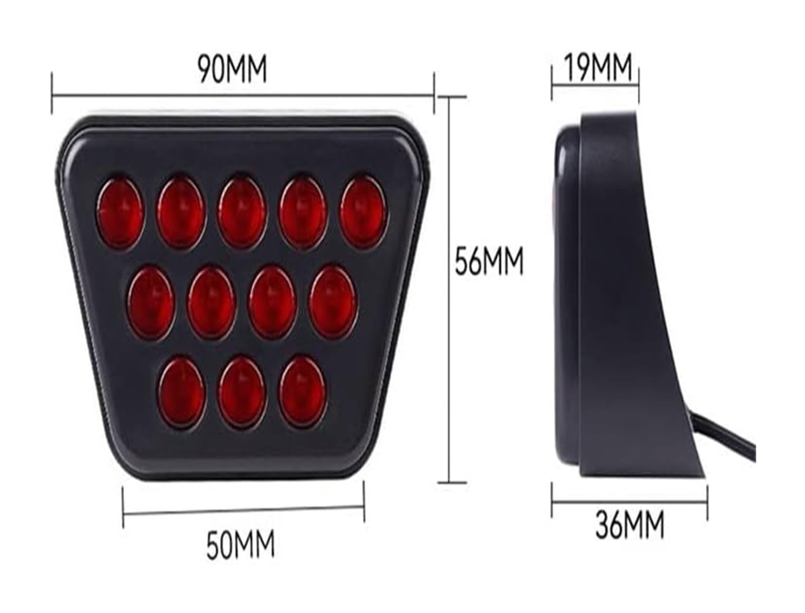 Luce Terzo Stop Per Auto SUV JDM BBA 12V F1 Stile Luce Freno Universale Posteriore Guida Nebbia Luci Pilota Coda Terza