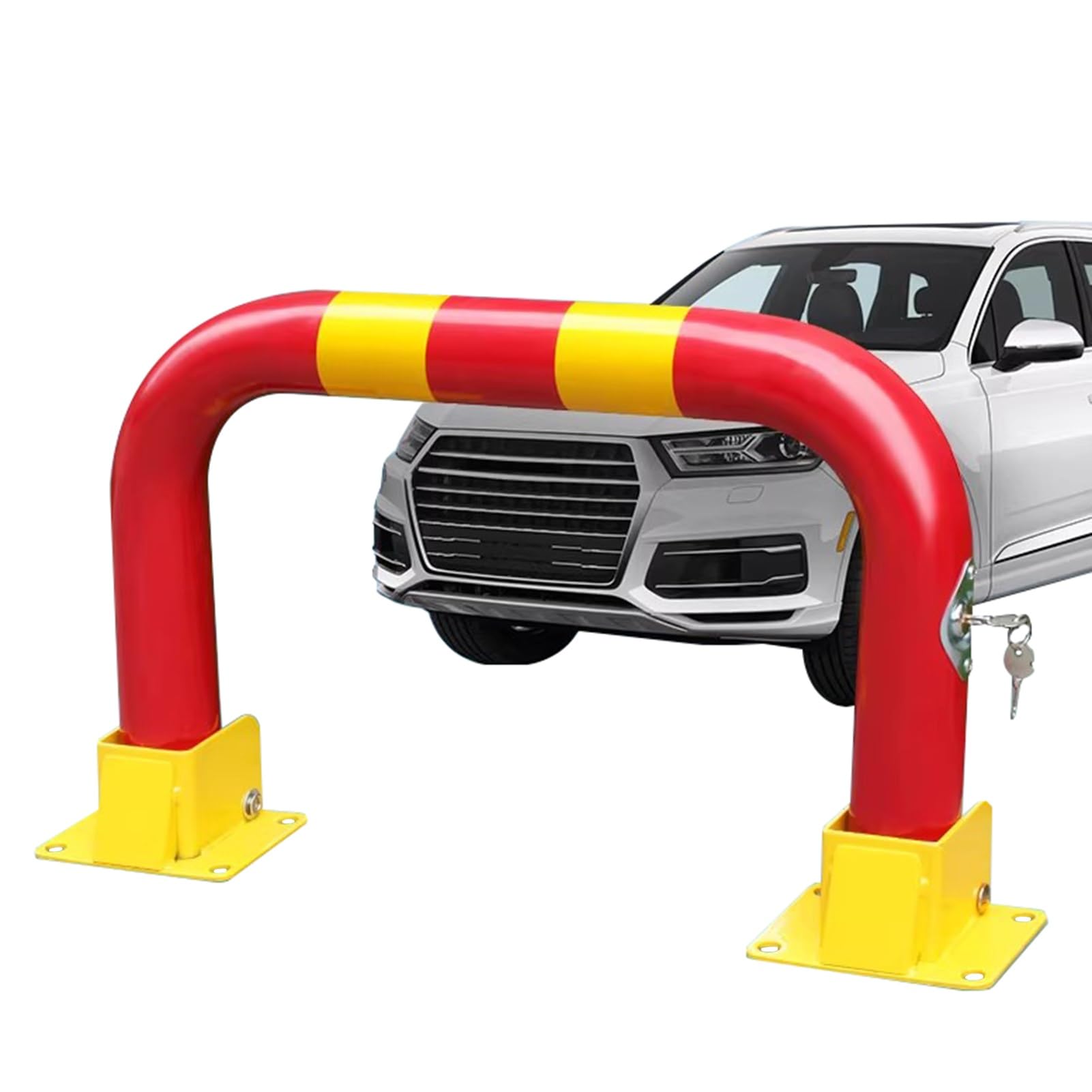 Barrière de stationnement durable et borne pliable anti-intrus