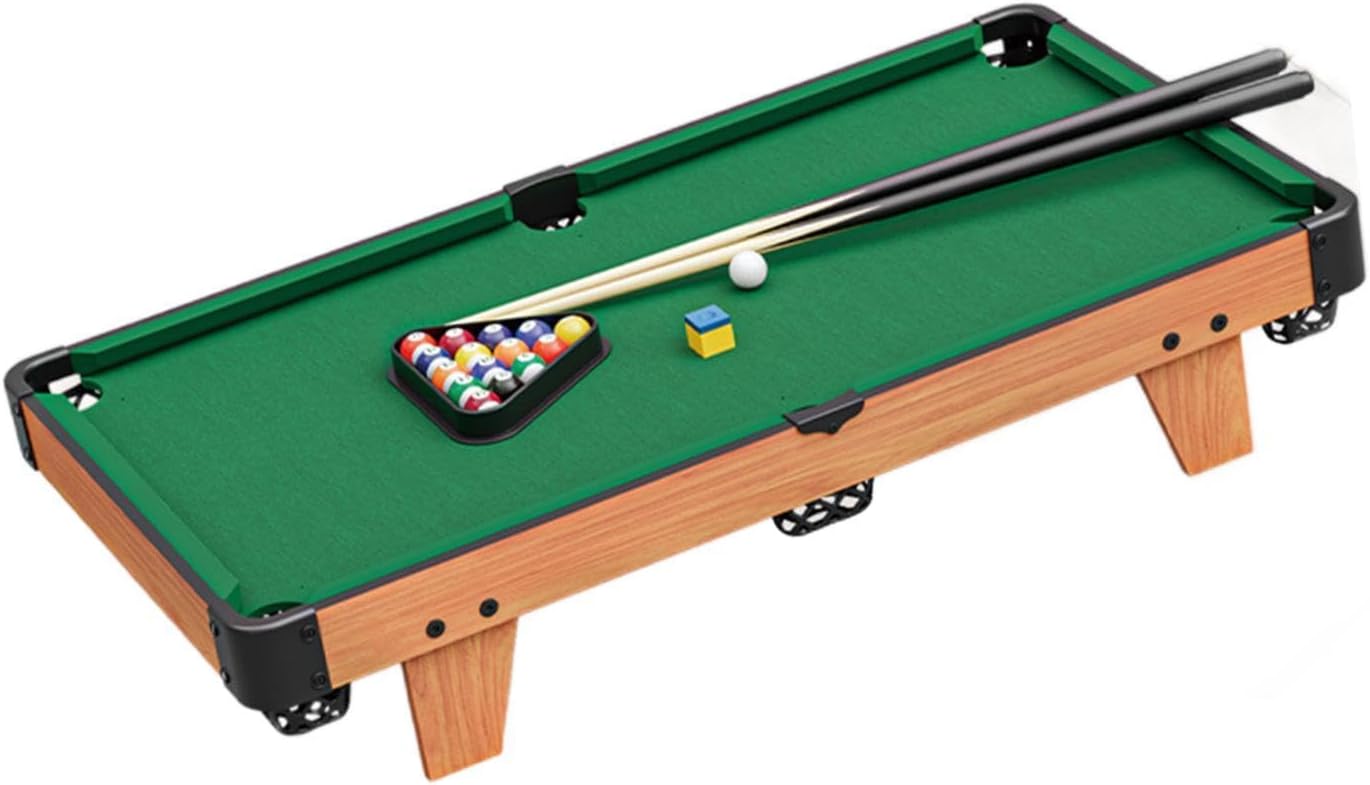 Colaxi Mini Pool Table Billiards Game Table Triangle Rack Pool Toys Tabletop Games for Party Easy Storage Players Traveling Home Use