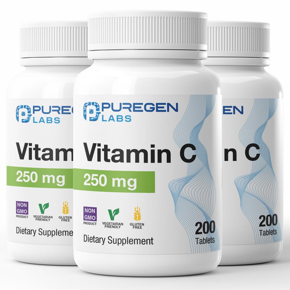 Puregen Labs Vitamin C 250 mg Supports a Healthy Immune System 3