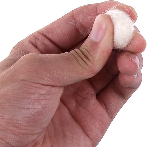 Miniatura 5 de JUNKE 100 bolas de fieltro de lana hechas a mano, adornos de cuentas de lana para manualidades manuales, 0.78 pulgadas (0.787 in)