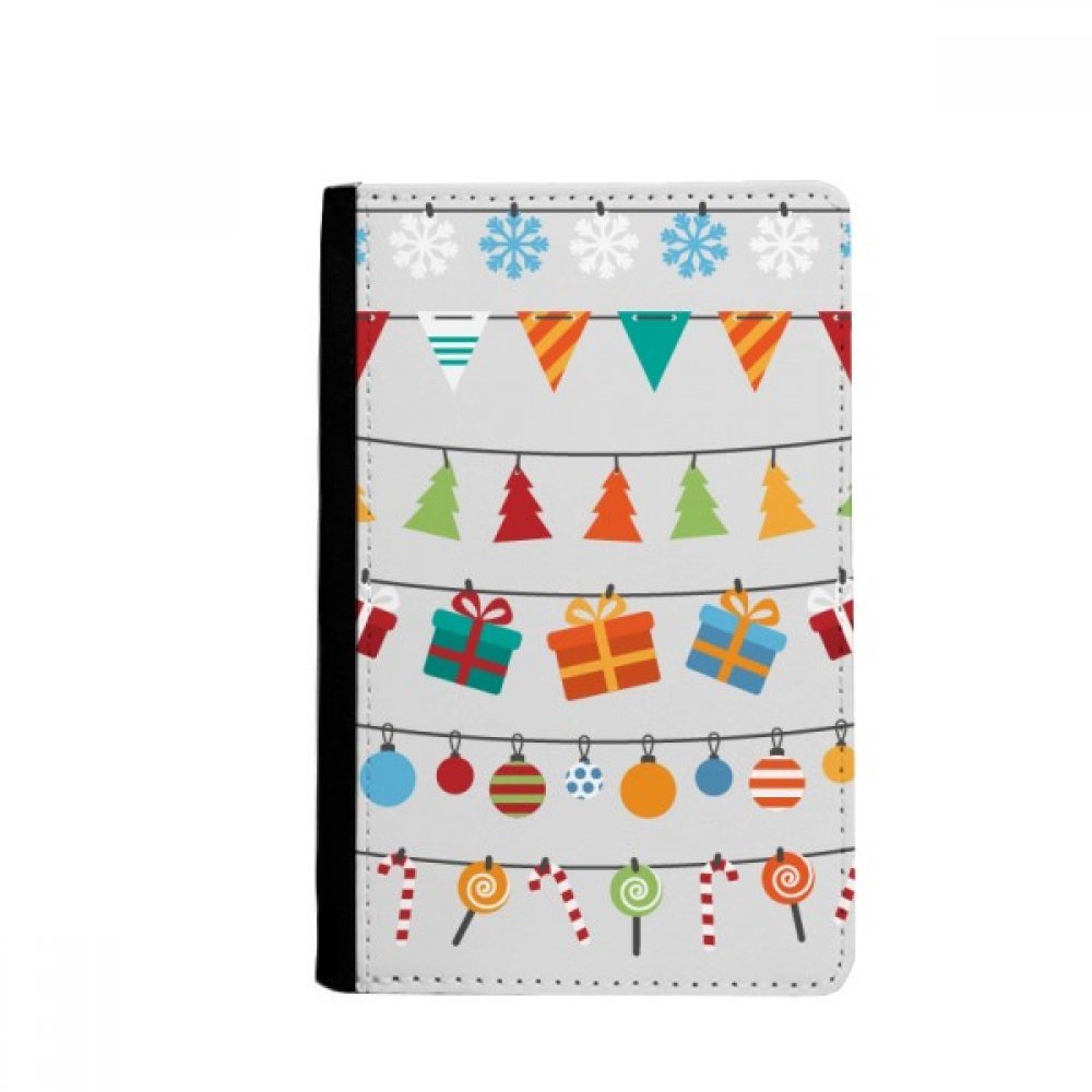 DIYthinker Merry Christmas Colorful Flag Illustration Passport Holder Notecase Burse Wallet Cover Card Purse