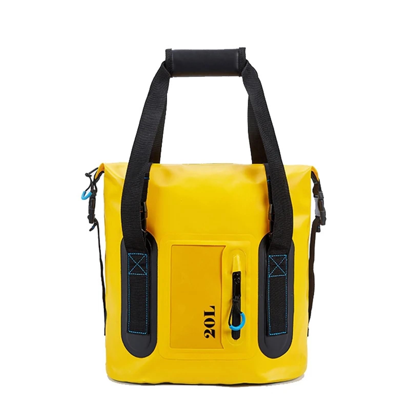 Borsa Impermeabile Asciutti Borsa impermeabile da campeggio leggera con maniglia for il trasporto, for spiaggia, nuoto, all'aperto, 20 litri(Yellow 20L)