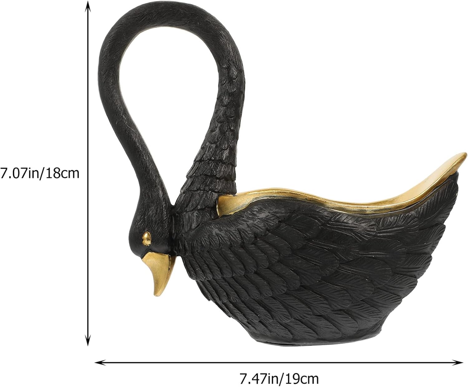 OUNONA Entryway Key Tray Swan Key Holder Bowl Candy Dish Fruit Bowl Jewelry Earrings Tray Trinket Dish Sundries Storage Dish for Entryway Table Home Decoration
