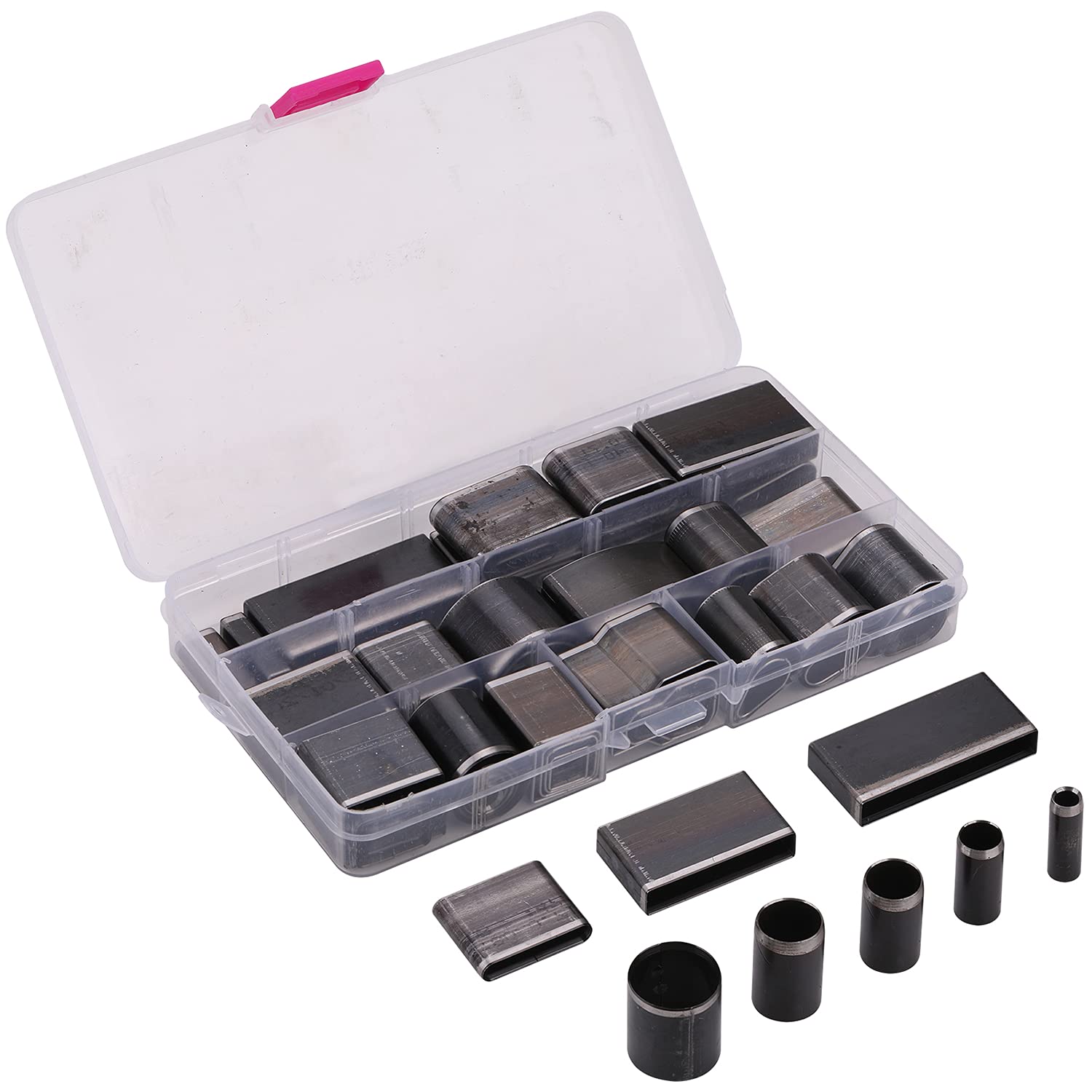 Trimming Shop 52pcs Shape Hole Punch Set, Leather Hole Cutting Set, Shapes Punch Cutter Tools, Hollow Hole Punching for Leathercrafts, Shape Hole Cutters