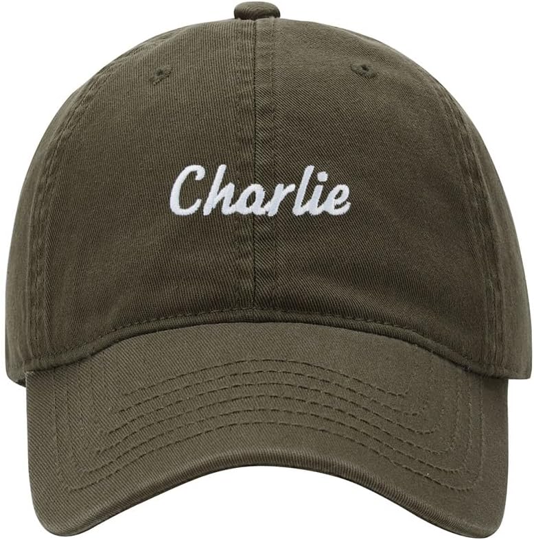 Baseball Cap Men Women Name Charlie Gift Embroidered Unisex Classic Adjustable Strapback Dad Hat