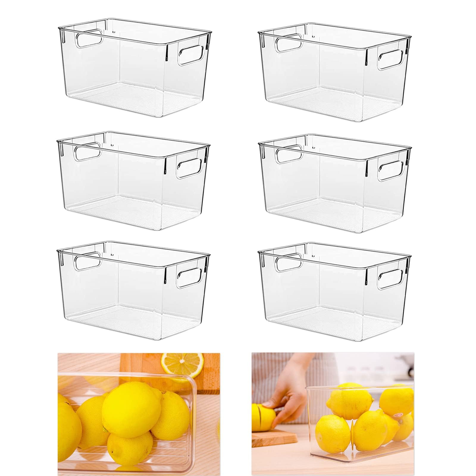 KJIXYUNG Fridge Organiser Set, Kitchen Organiser, Storage Boxes for Use in Refrigerators Kitchens, Cabinets and Drawers