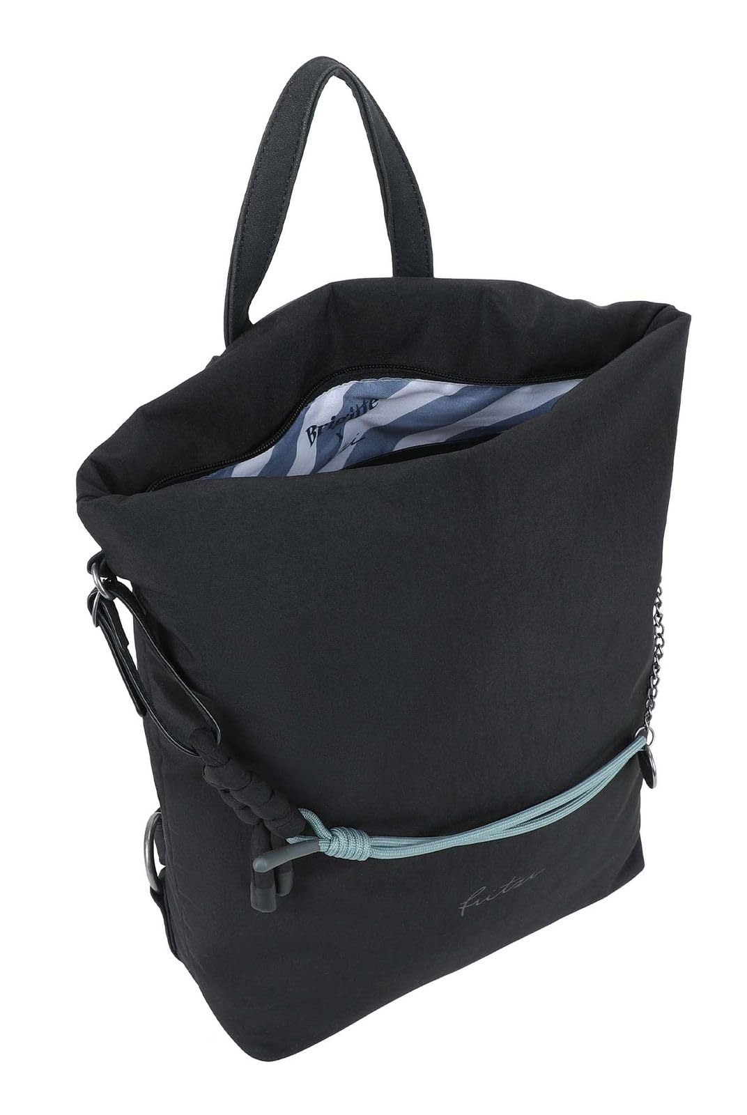 Fritzi aus Preussen Rucksack Umhängetasche Brigitte X Fritzi JU Limited Chain Sky Backpack Black schwarz