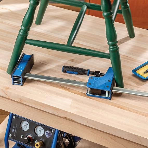 Rockler 48 Parallel Bar Clamps Adjustable Heavy Duty Clamp w/Ergonomic Handle - Woodworking Bar Clamp To Distribute 1000 lbs Pressure Deep Jaws Stay Parallel Clamps for Woodworking & More.