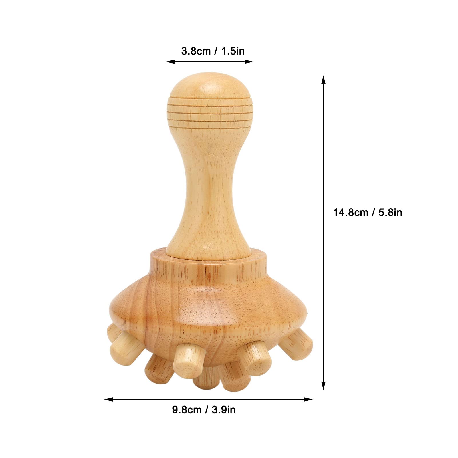 Masajeador de Madera para Drenaje Linfático, Herramienta Anticelulítica para Terapia Corporal, Reducción de Estrés, Diseño de Pulpo