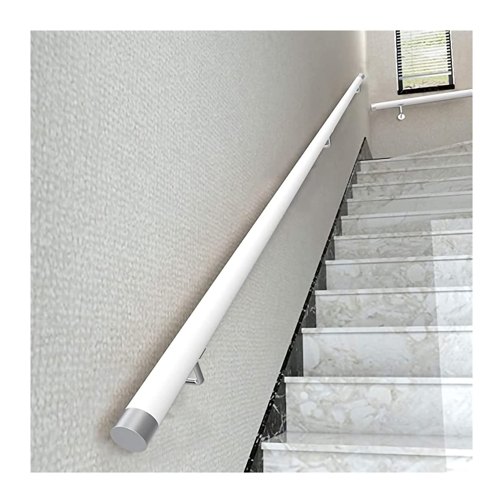 Biały drewniany zestaw il do irs i korytarzy, 0,5 m-4 m Adjuble antypoślizgowe balustrady, 350 cm / 11.4ft/11,4 stopy bezpieczny pręt podtrzymujący do poręczy i szyn na podczerwień
