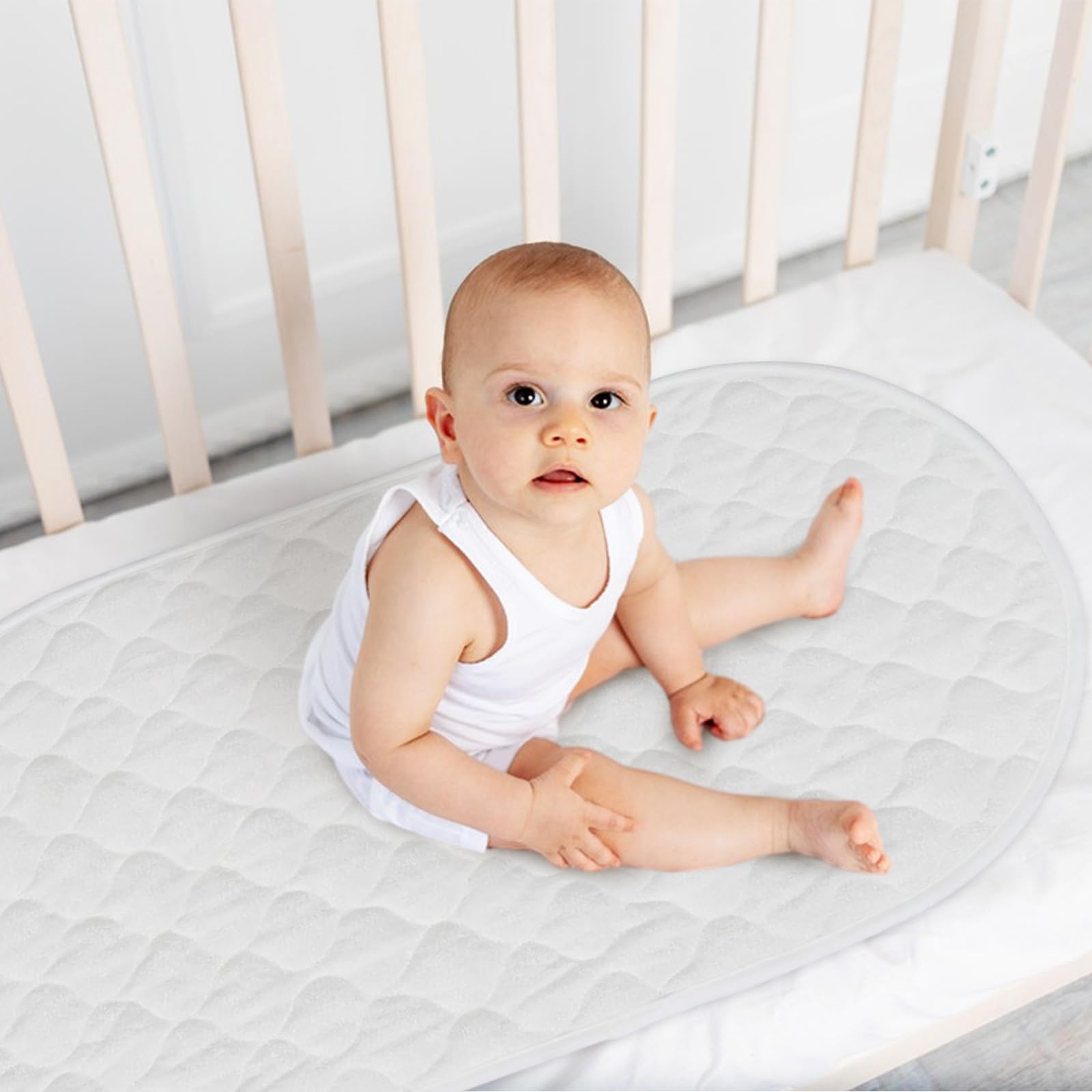 Lot de 3 tapis à langer en coton respirant imperméable lavable et réutilisable pour la maison et les voyages