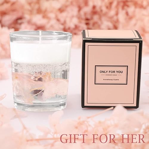 Miniatura 7 de Velas perfumadas con flores secas en el interior velas de aromaterapia regalos para mujeres día de San Valentín día del mes cumpleaños aniversario