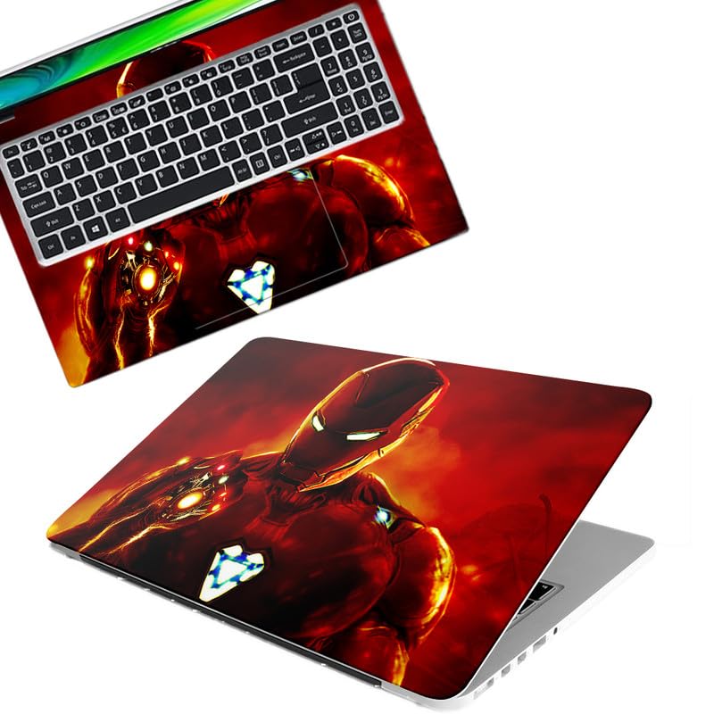 Iron Man D1 Full Body Vinyl Laptop Skin/Sticker/Cover Upto 15.6 Inches Laptops Laminated-Removable-HD Quality Compatible for Hp-Dell-Sony-Lenovo-Asus etc.(15×10 Inches)