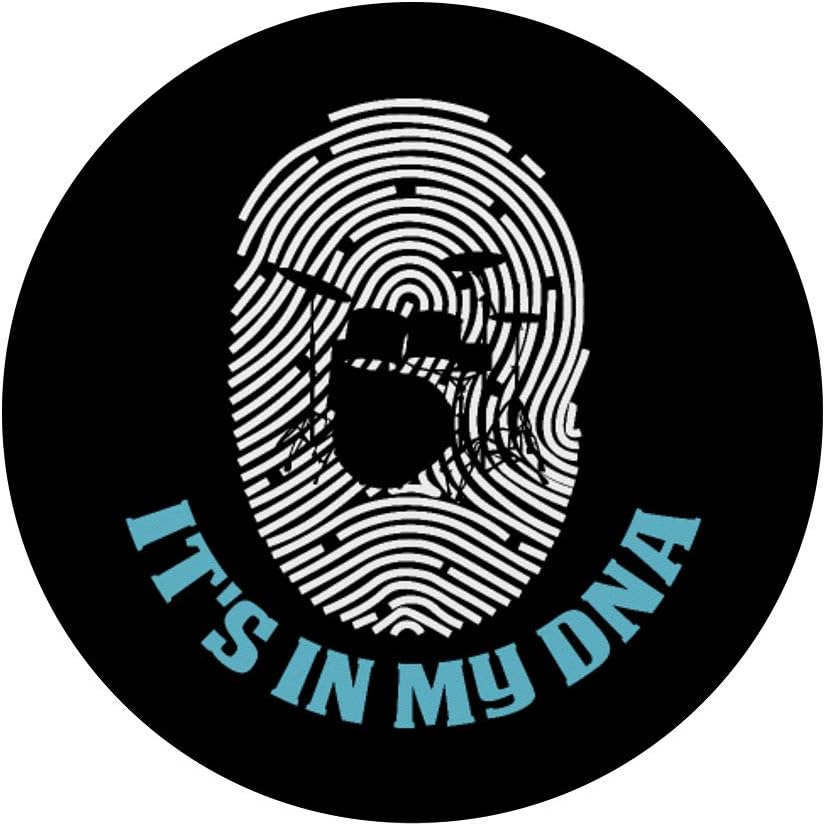Drums It's In My DNA - Fingerprint & Drum Kit - Drummer PopSockets PopGrip: Swappable Grip for Phones & Tablets image 3