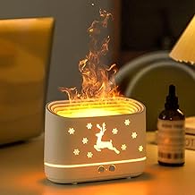 Ultrasonic Cool‑Mist Aroma Diffuser | Quiet Humidifier with LED Mood Lights | Aromatherapy Air Freshener for Home, Car, Office, Spa & Yoga | Calming Mist & Glow (Flame Humidifier)
