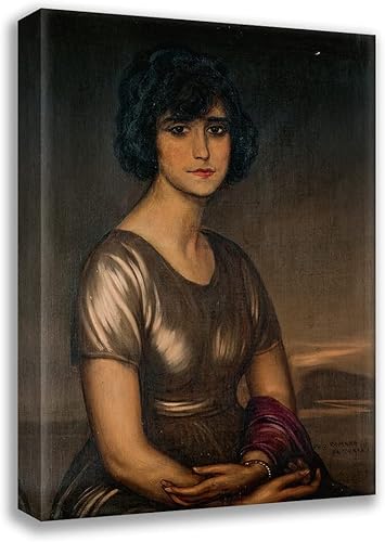 Miniatura 9 de ArtDirect Julio Romero De Torres 18x24 Gold Ornate Framed and Double Matted Museum Art Print Titled Portrait of Young Lady (Portrait of a Young Lady)